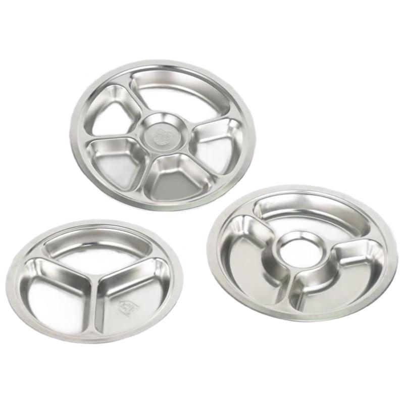 Huaihuang 304 Stainless Steel Divided Dinner Plate