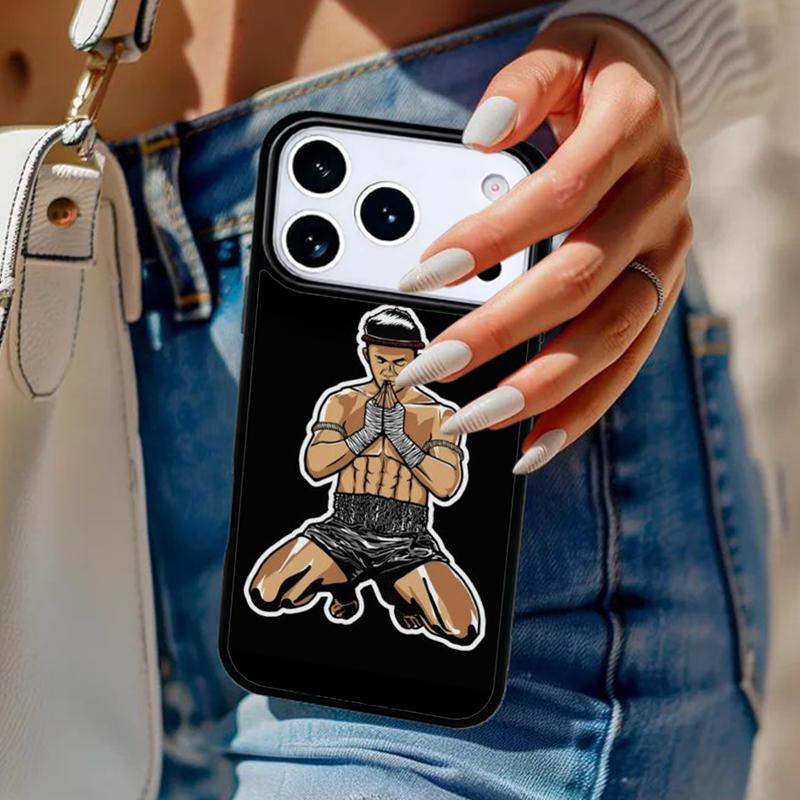 Muay Thai soft Phone Case For iPhone 17 Air 14 15 13 12 Max Cover For Apple 16e 11 Pro Max Plus Coque