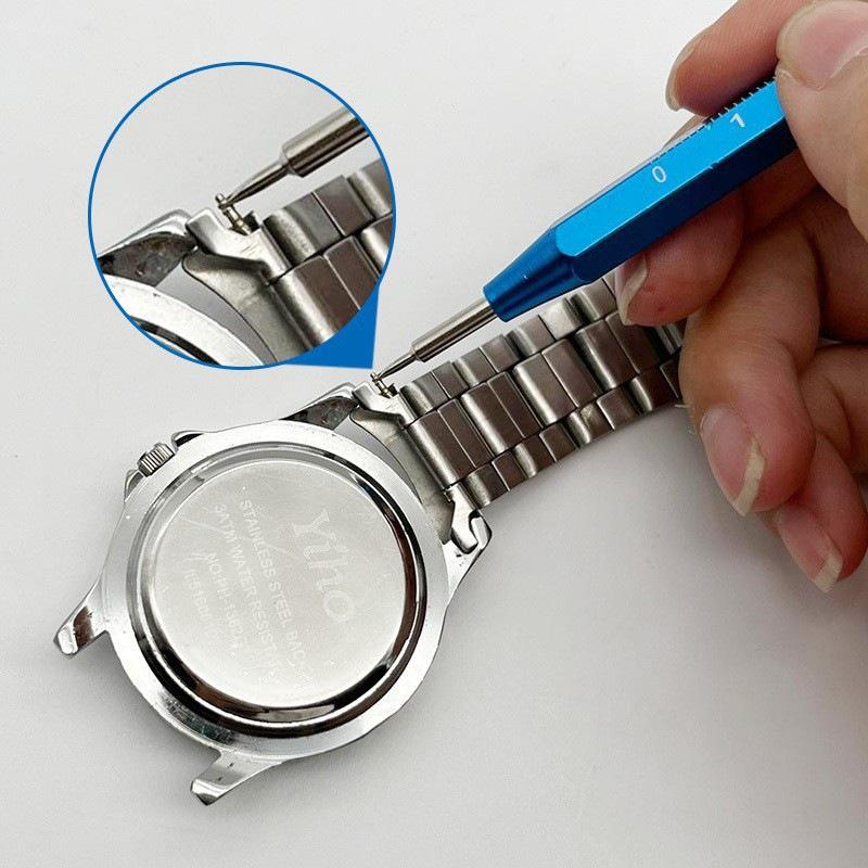 Aluminum Alloy Double-Ended Spring Bar Tool with Scale, Strap Replacement & Removal with Replaceable Bit
