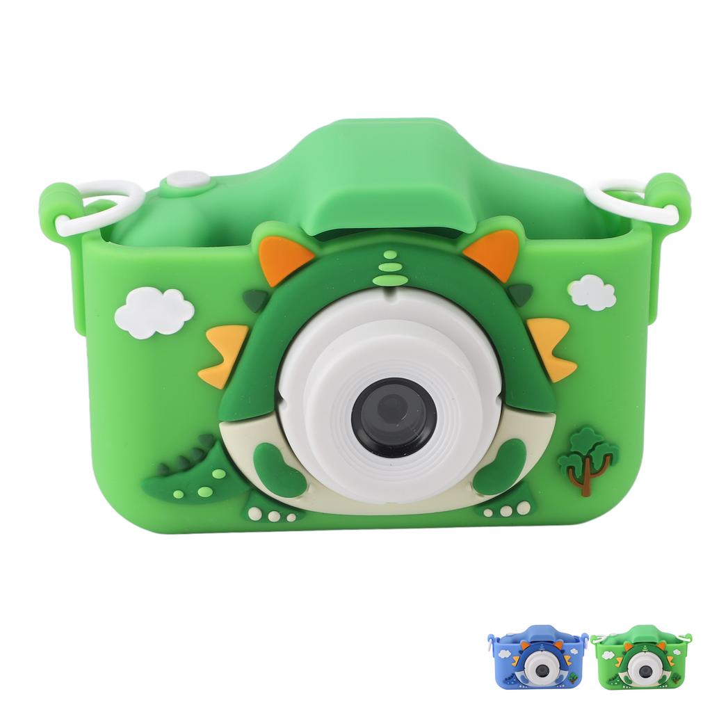 Dětský fotoaparát Roztomilý kreslený design dinosaura Multifunkční 2,0palcový displej 400mAh Selfie digitální fotoaparát