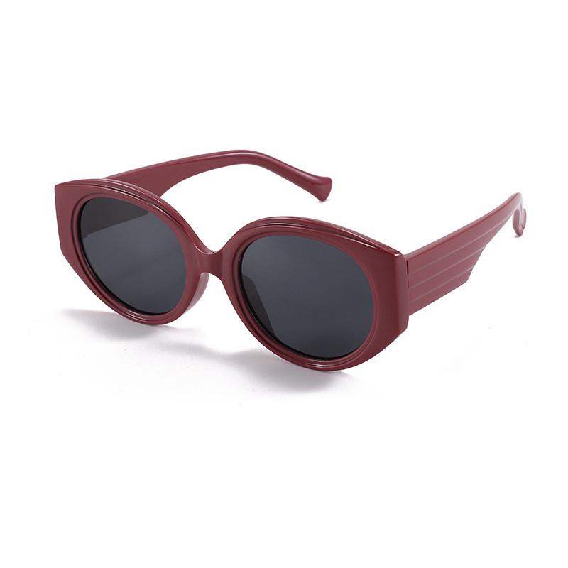 

Style Kids Personality Round Frame Sunglasses Summer Outdoor Protection Uv Red