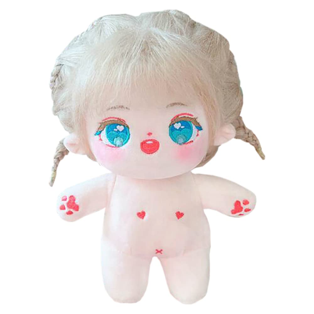 

niannyyhouse 20cm Plush Toy Brown No Skeleton No Attributes Obese Body Dressable Doll Dress Up (b-1)