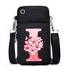 2024 Mobile Phone Bag Women's Messenger Bag New Alphabet Letter Printing Black Shoulder Bag Change Bag