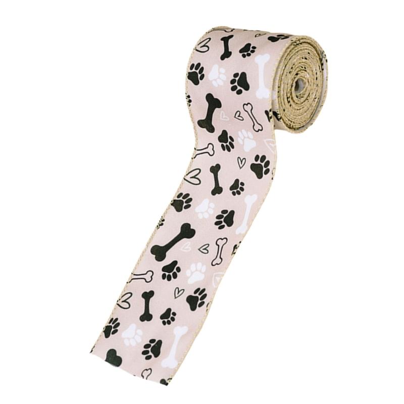 Decorative Dog Paw Ribbon Wrapping Rope Perfect for Crafts 4.55m/Roll Ribbon