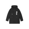 Logo Printed Hooded Casual Mid-Length Down Jacket Men Outerwear F11M349904F-BK