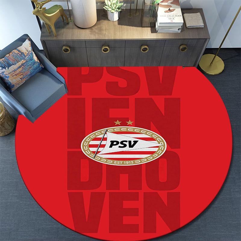 PSV Logo Pattern Round rug,Carpet Rug for Living Room Bedroom Playroom ,Non-slip Floor Mat,Holiday Gifts and Birthday Gifts.