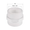 uxcell Pipe Fitting Hose Connector Hex Nipple Tube Adapter G2 Male Thread for Tank PVC White 4 Pack