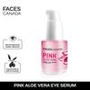 FACESCANADA Pink Aloe Vera Fresh Eyes Serum For Under-Eye Care, 15ml | Squalene, Witch Hazel & Quinoa Extracts | Anti-Ageing, Brightening