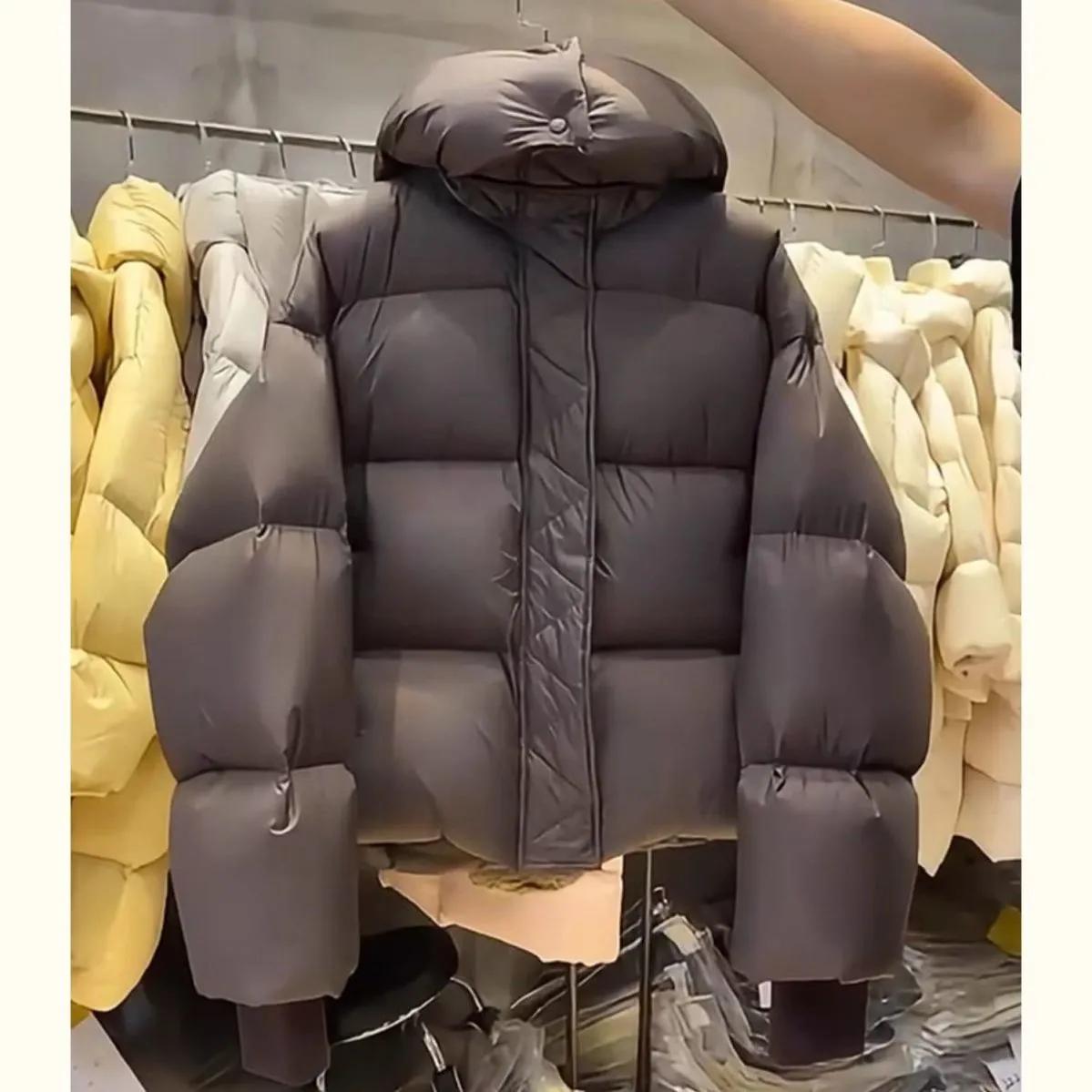 

Женская зимняя однотонная куртка-пальто Женская парка с капюшоном Верхняя одежда Толстая стеганая Женское теплое пальто Топы XXS кофейный