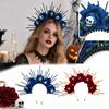 Halloween Headband with Rose and Decoration for Women Girls Party Costume Accessories