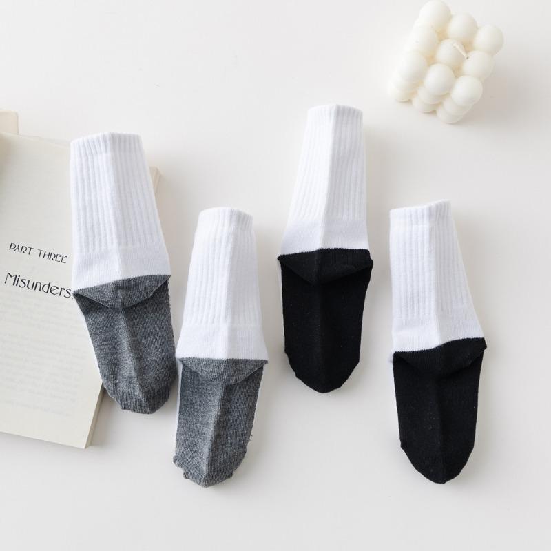 5 Perechi/Lot Toamnă Iarnă Șosete Bumbac Copii Copii Adolescenți Modă Negru Alb Pentru 1-12 Ani Student Căldură Șosete Bebeluș Fată Băiat