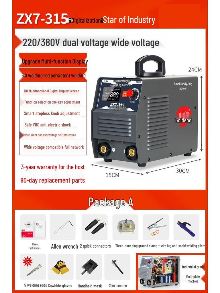 Gold Dual Voltage Mini Portable Welder for Home and Industrial Use