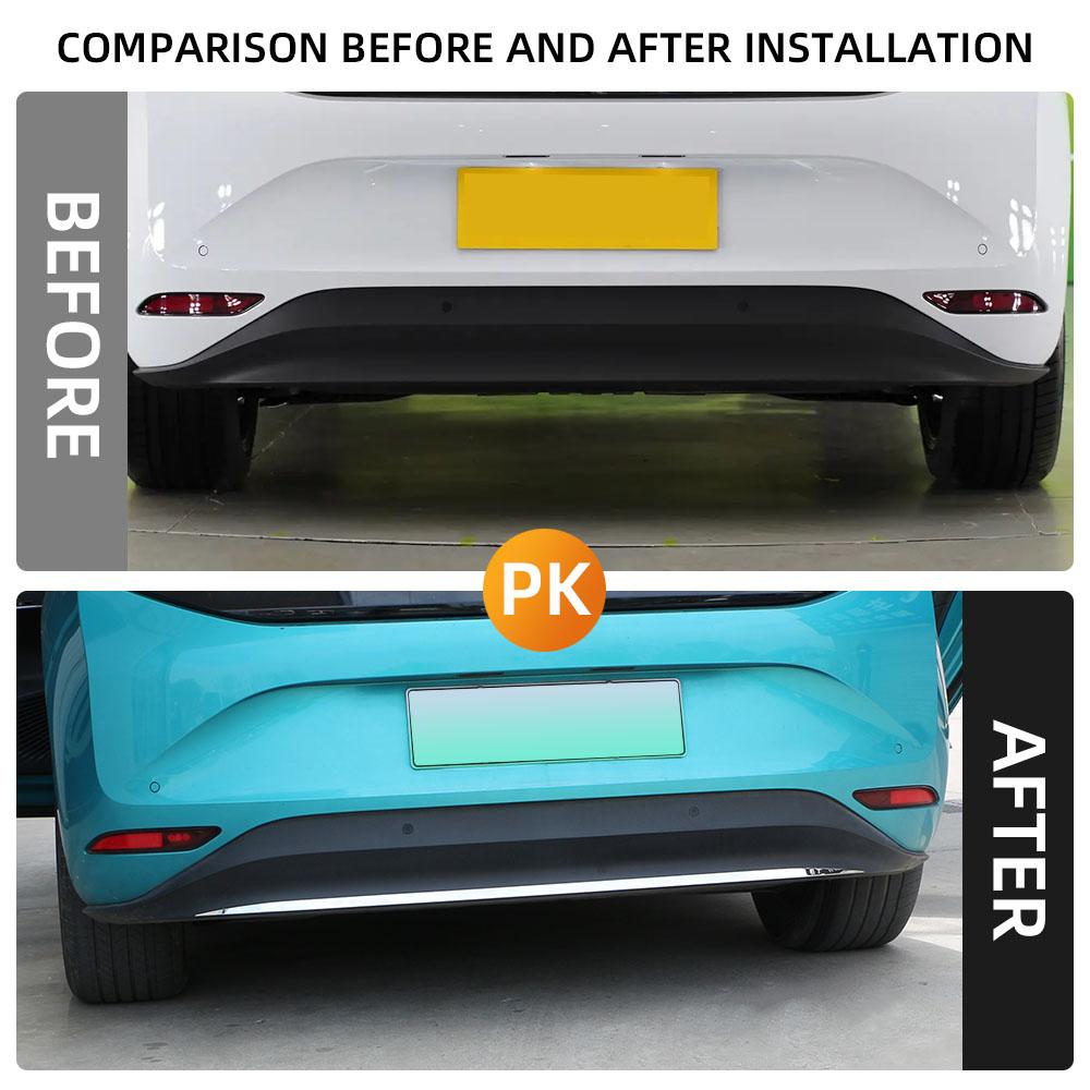 For Volkswagen ID.3 VW ID 3 ID3 2021-2023 Rear Bumper Decorative Strip Trim Cover Car Styling Accessories Exterior Sticker