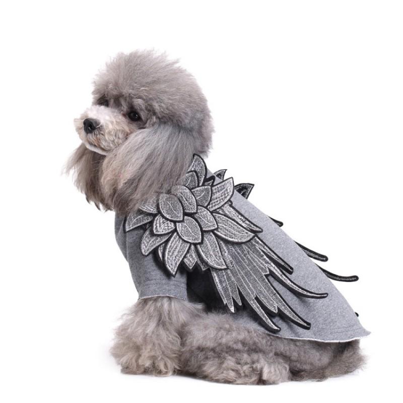 Pet Dog Costume Winged Angel Wings Outfit Small Medium Large Breeds All Season Cotton Hoodie