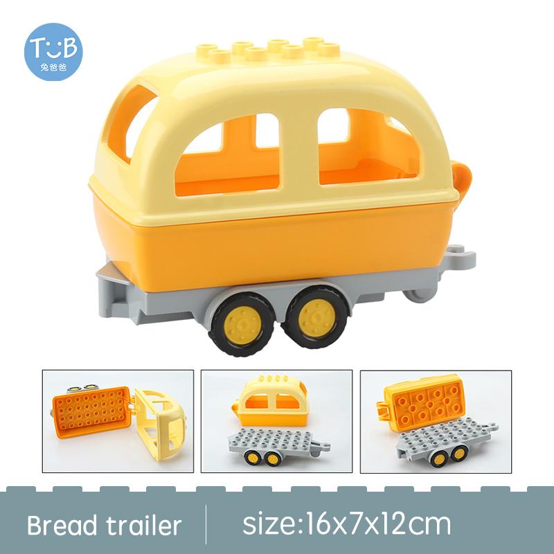 Big Size Building Blocks Sports Car Bus Jeep Truck Accessories Bricks Compatible with Duplos Children DIY Parts Kids Toys Gift