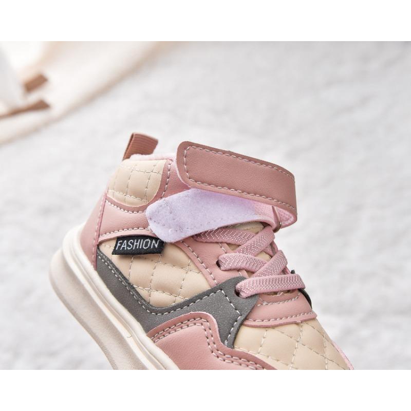 Winter New Arrivals Children's Sneakers & Fleece-Lined Shoes, Girls' Mid-Top Fleece-Lined Casual Shoes, Baby & Boys' Warm Boots with Light Insulation.