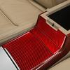3Pcs Red Carbon Fiber Center Console Cupholder Cover Trim For Hyundai Azera