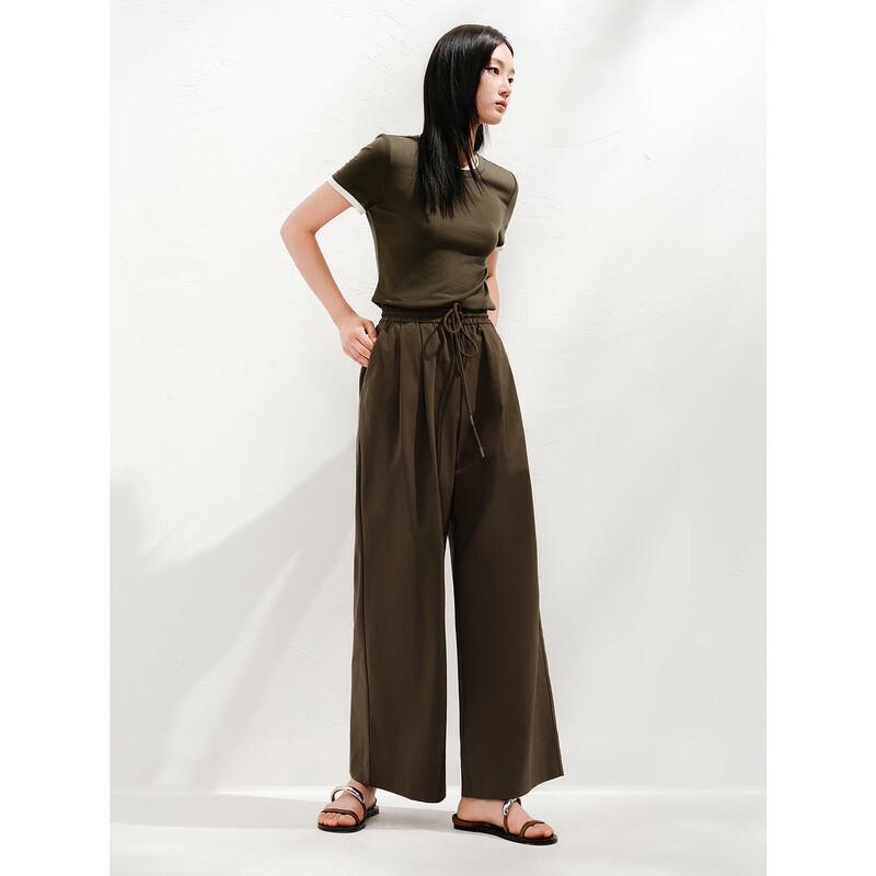 Anna & Co Damen Elastischer Bund Gerades Bein Freizeithose