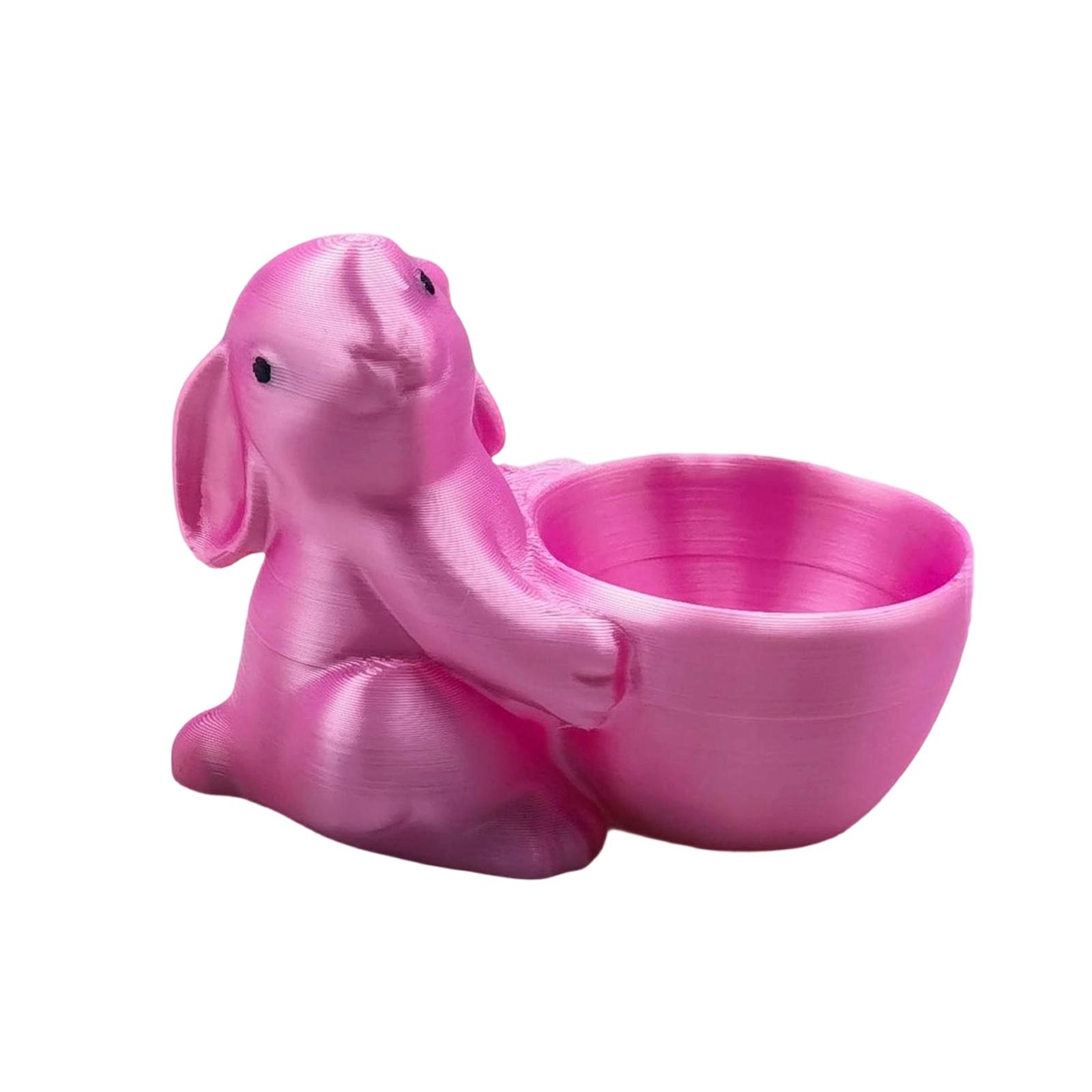 

Подставка для яиц в виде кролика, 3D-печатное пасхальное украшение стола, Милая подставка для яиц в форме кролика для пасхального бранча, Центральное украшение для пасхального стола и украшение для стола на вечеринку One Size розовый
