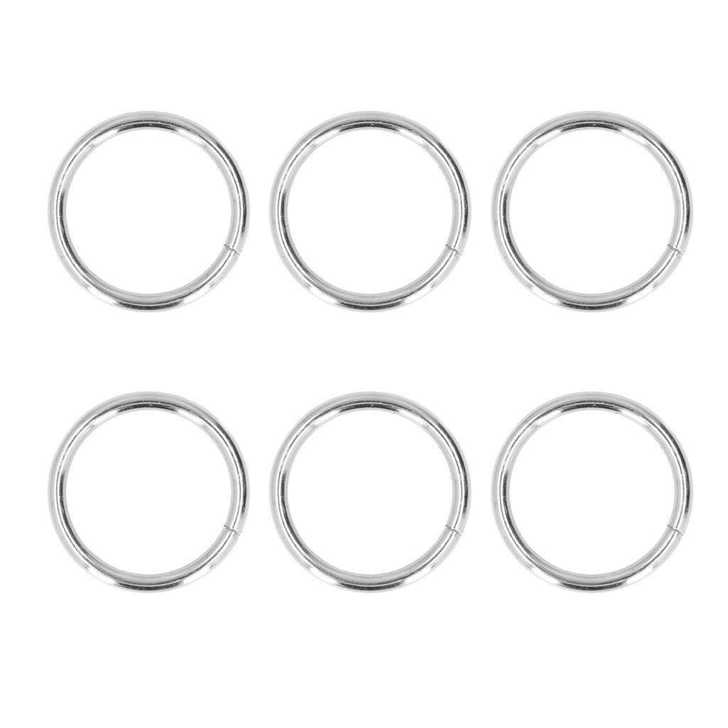 50Pcs Metal Rings Sturdy   Rustproof Exquisite Wide Application Metal O Rings for Clothes Bag Backpack