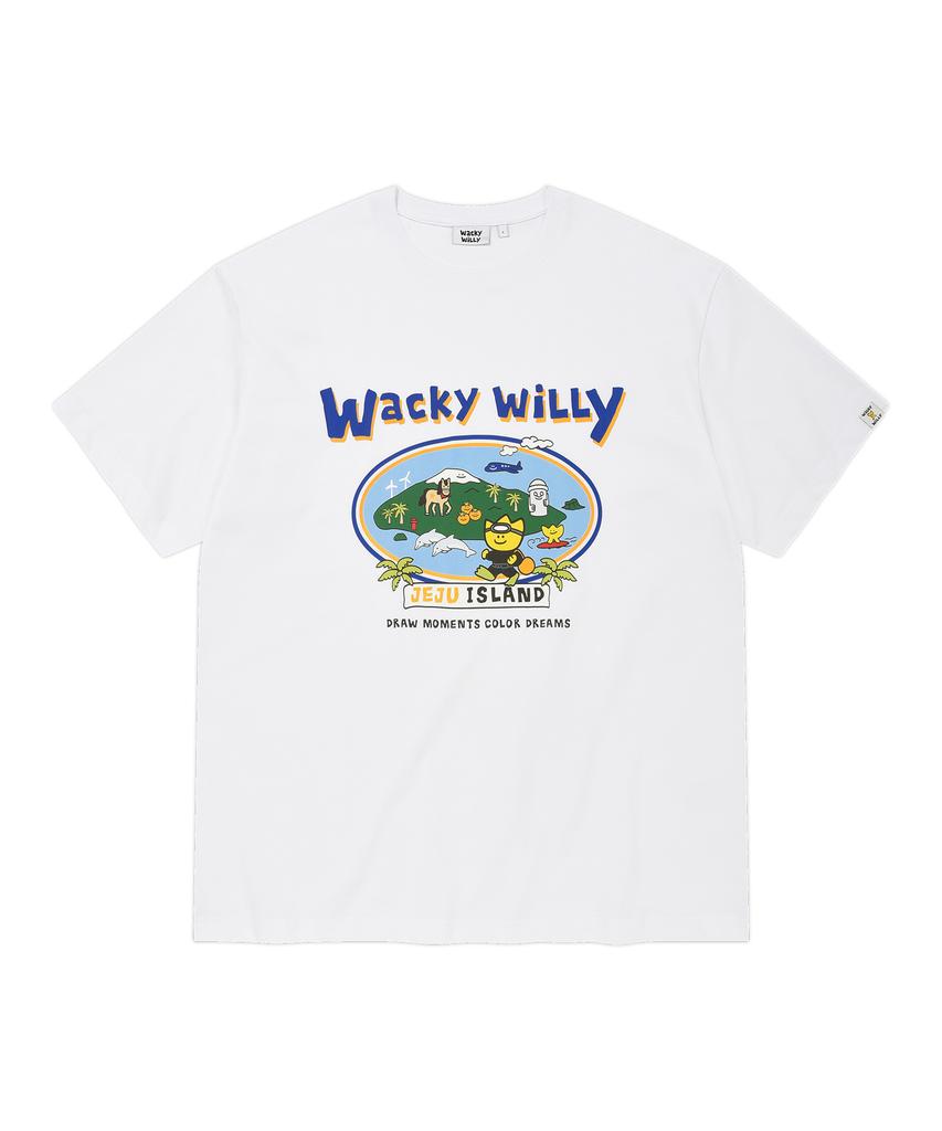 WACKY WILLY Kiki Travel Series Jeju T-Shirt White