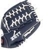 ZETT Catch Ball with Shock Absorbing School Age and BDG2012V Glove, Beginner's, Pads, 11.5-inch (Elementary Up), Right-Handed Throw, Blue,