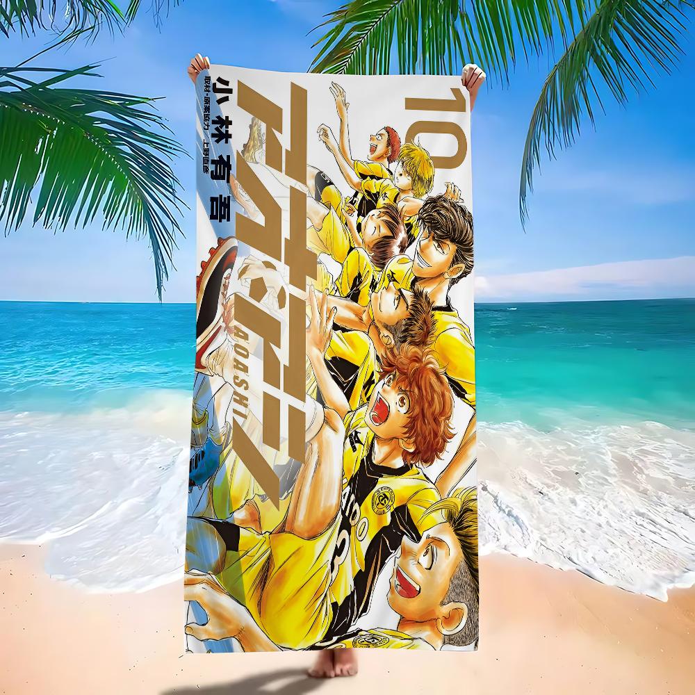 Ao Ashi Anime Bath Towel Microfiber Soft Water Absorbing Breathable For Girl Kids Decorative Cartoon Beach Towel