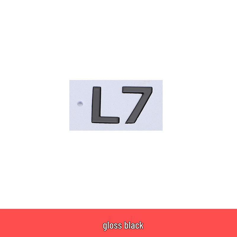 Ideal L9-L6 Black Tailgate & Hood Emblem Lettering Sticker Modification