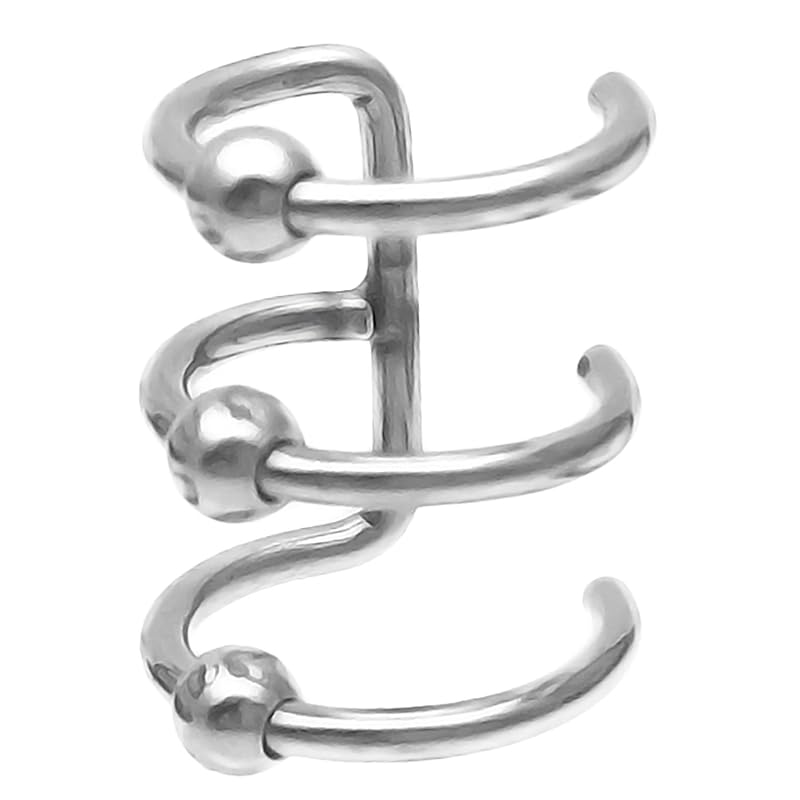 

five ships don t drill holes fake earrings ear cuff [7QSQ] one ear 1 piece ([#8] three in a row [Ears] Silver ×1)