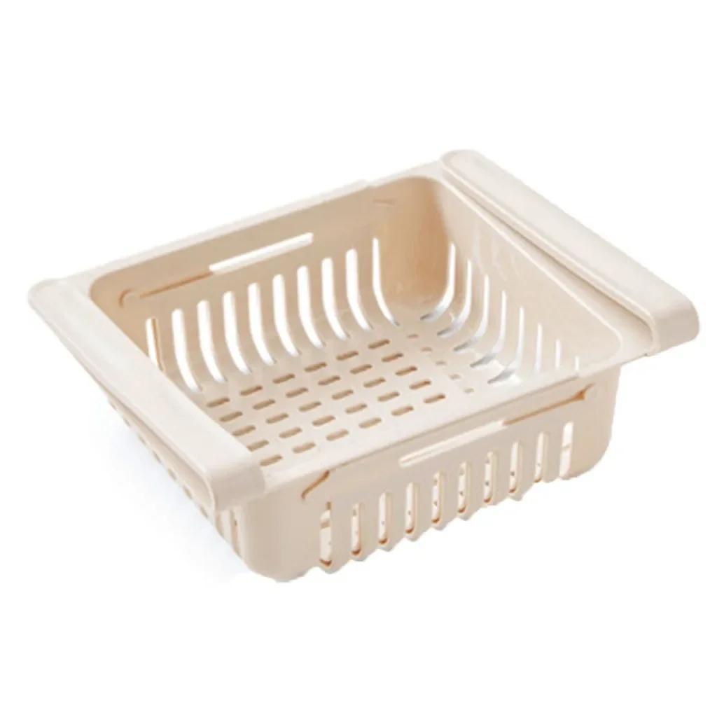 Organizadores de almacenamiento ajustables para refrigerador de cocina, cestas de cajones, organizador de estantes, huevos, frutas, almacenamiento de refrigerador, estante, accesorios de cocina