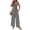 Printed Strapless Jumpsuit2025 Summer New Vacation European and American Print Tube Top Jumpsuit