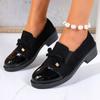 Fashion Shoes for Women Spring Autumn Fashion Office Pumps Bow Tie Round Toe Square Heel Platform Shoes