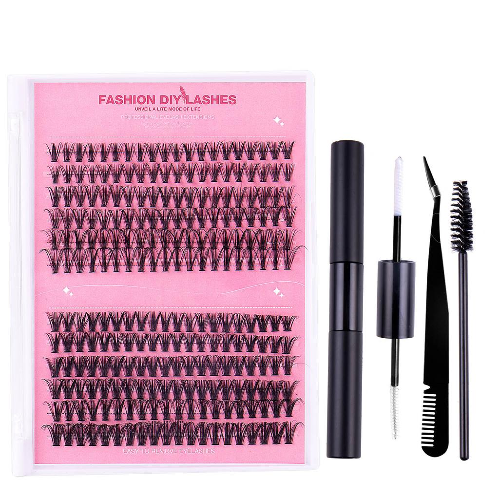 Single Cluster Diy False Eyelashes Large Capacity 30P + 40P Eyelashes Self-Married Eyelash Glue Set