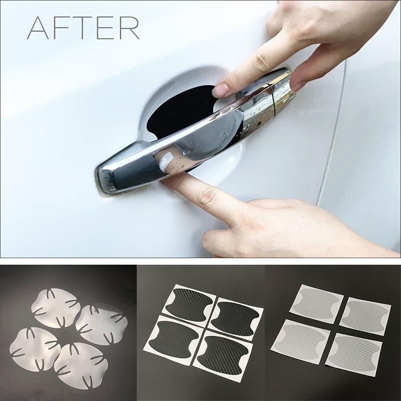 4pcs/Lot Car Handle Protection Sticker For Benz A B C E S G GLE GLC CL CLK CLS GL GLK R SL SLK Class W211 W221 W220 W163 W164 W2