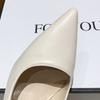 Damen Pointed Toe Stiletto Absatz Mules ohne Fersen – Offene Slip-On Pumps für Kleider