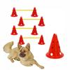 30CM Round Base Marker Cones & Poles Set for Pet and Football Training, Perfect for Kindergarten Games