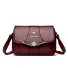 New Fashi Brand Women's Leather Crossbody Bags Small Shoulder Handbag Casual Flap Purse for Girls Ladies Daily Use Lightweight