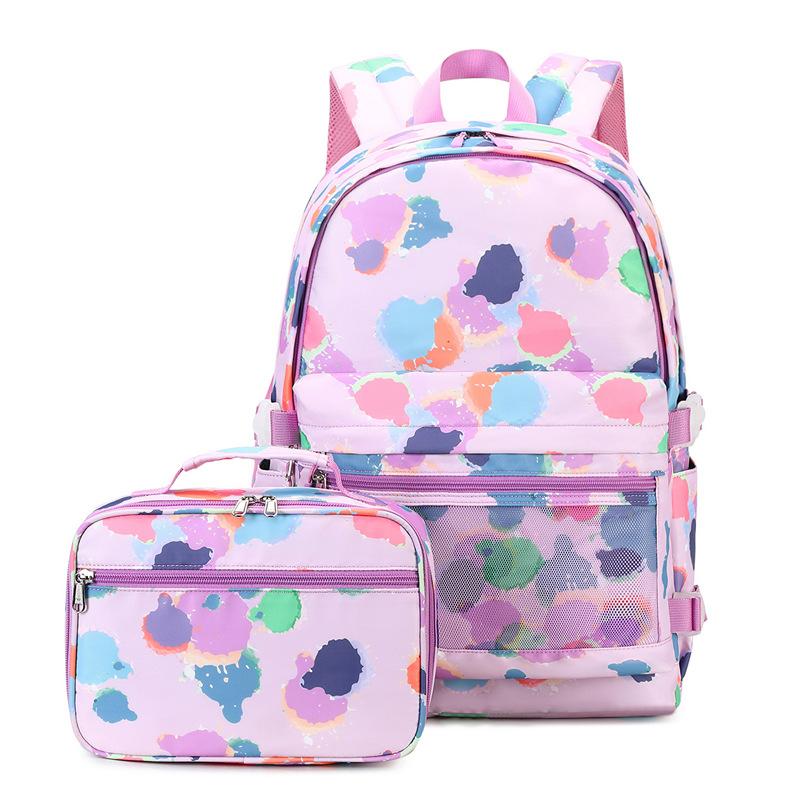 Ensemble de 2 pièces Sac à dos scolaire pour enfants Sacs à dos mignons pour étudiants pour adolescentes Sacs d'école imperméables avec sac à lunch Sac à dos