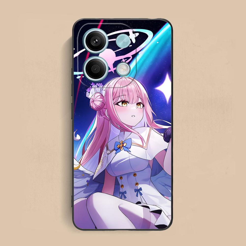 Blue Archive Misono Mika Phone Case for Xiaomi Redmi Note 14 13 12 11 S Pro Plus 4G 5G Colorful Printing Cover Smartphone Luxury
