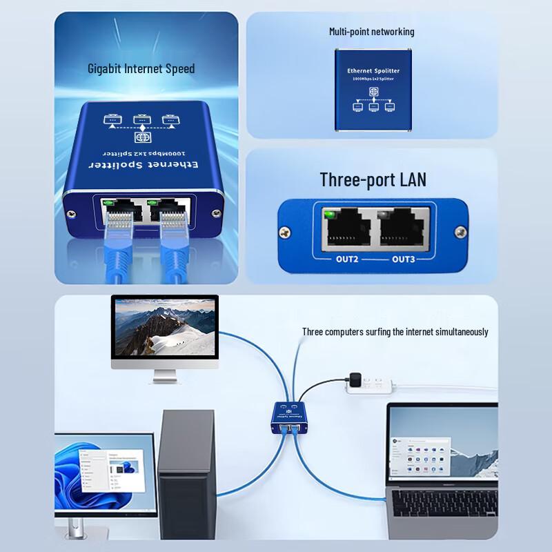 Huoyi Gigabit Ethernet Network Splitter & Switch