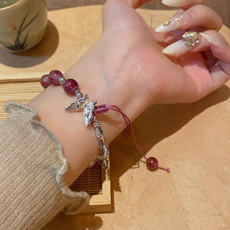 Antique Butterfly Beaded Splicing Bracelet, Simple Niche High-end Design Bracelet, Simple Temperament Jewelry