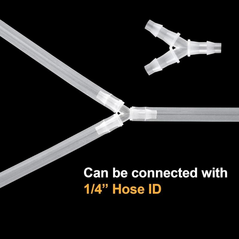 Y Shaped Splitter Water Pipe Hose Connector Universals Plastic Drainage Splitter Connector Joint Aquarium Parts