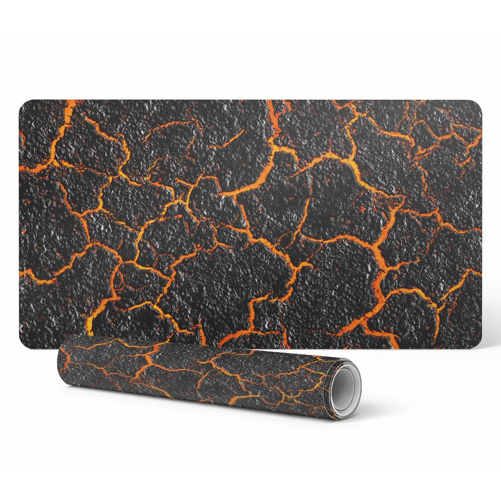 Universal Protective Mat for Computer Equipment Cracked Lava 100X50 Cm