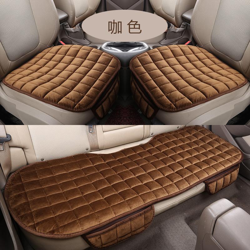 3PCS Plush Car Seat Cover Anti Scratch Automotive Seat Protector Cushion Auto Front/Rear Seat Pad Universal for Sedan SUV