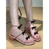Daily Style Sandals Summer with Skirt Open-toed Bow Soft Sole Not Tired Feet Roman Sandals