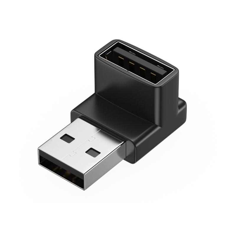 USB 3.2 90 Degree Male to Female Connectors for Protecting Device Port in Tight Space in Computer Connection