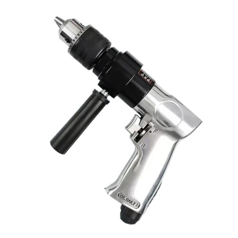 Hochleistungs 3/8 Zoll / 1/2 Zoll Hochgeschwindigkeits-Druckluftbohrer Reversible Rotation Luftbohrer zum Bohren von Löchern Druckluftbohrer