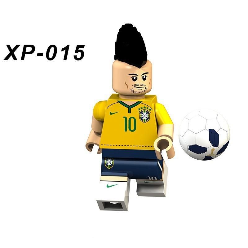 Football Sports Star Model 4.5cm Bricks Series Characters Mini Action Figure Building Blocks Kids Toys For Education Gifts