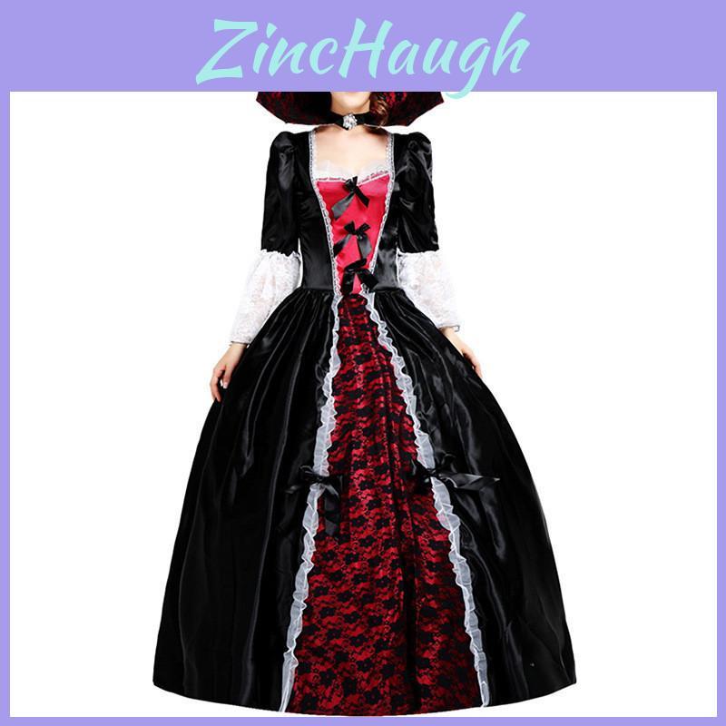 Elegantes und bezauberndes europäisches Vampir-Cosplay-Kleid für Damen für Partys
