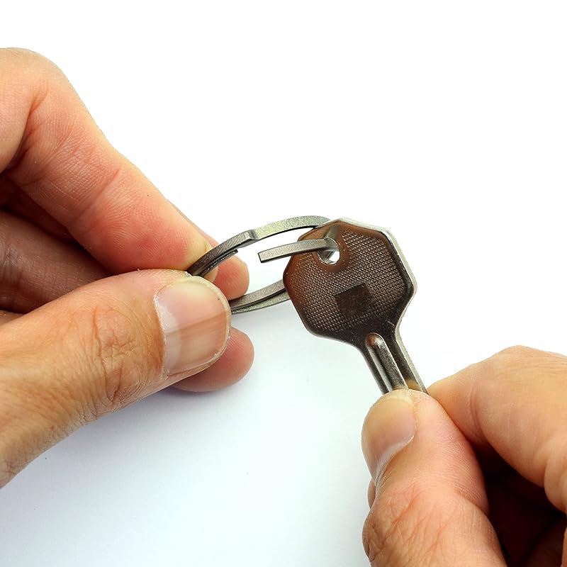[TUNUKE] titanium Ti ring key ring key ring carabiner key dark gray Outer diameter 16/20/25/30mm (20mm, S dark gray)